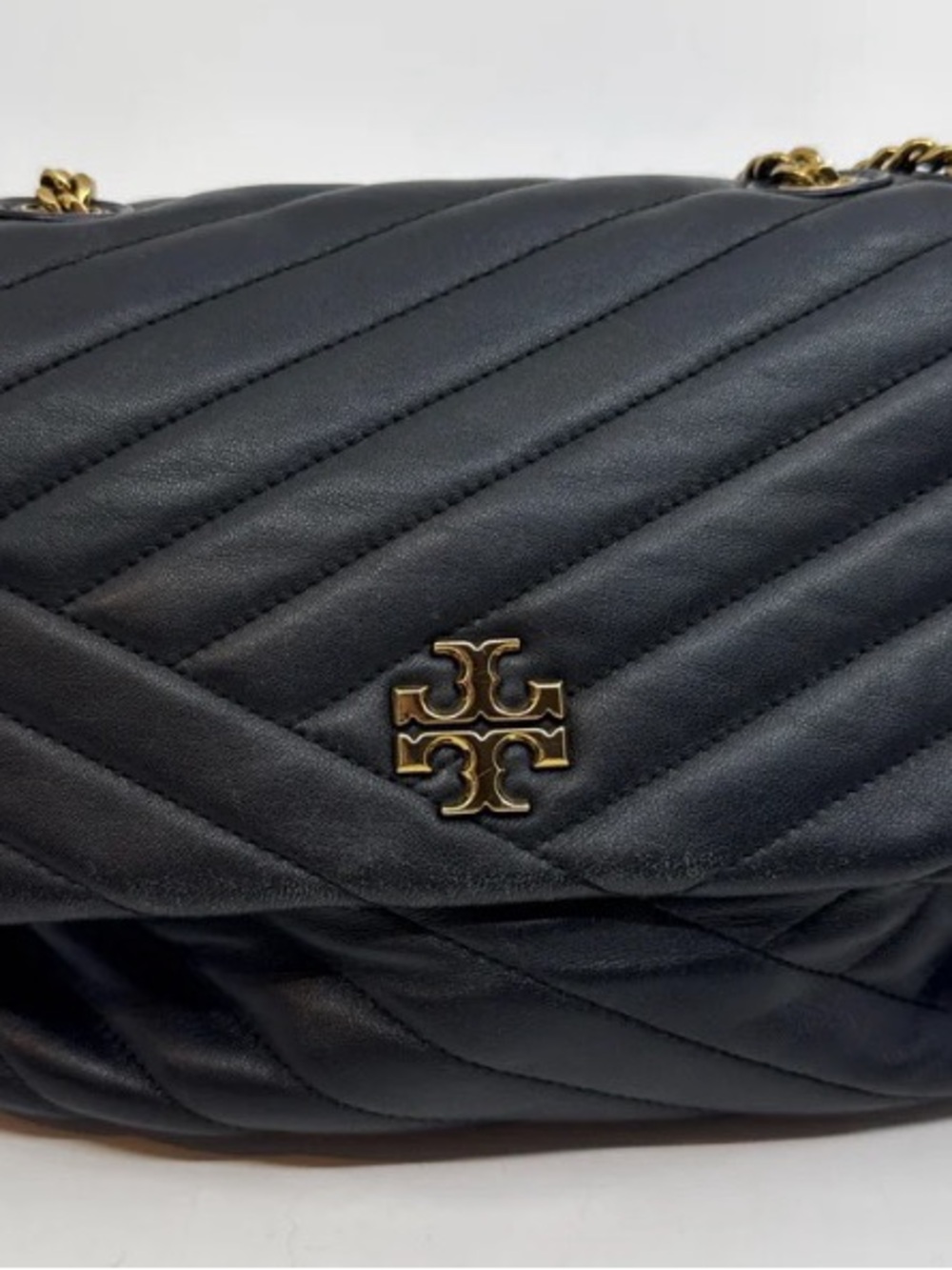 Tory Burch Kira Black Quilted Leather Shoulder/Crossbody Bag